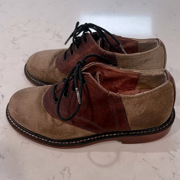 CREWCUTS Suede Leather Oxford Lace Up Loafers Size 10 - Picture 3 of 12